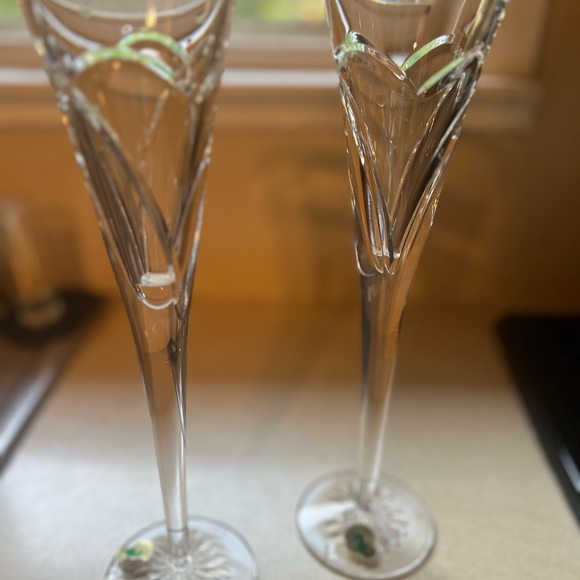 Waterford Crystal Champagne Flutes Set (no box) - Picture 2 of 3